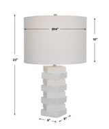 Uttermost Ascent White Geometric Table Lamp