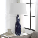 Uttermost Kavos Geometric Blue Table Lamp