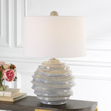 Uttermost Waves Blue & White Accent Lamp