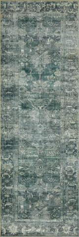 Magnolia Home Banks BAN-03 Blue/Lagoon Washable Rug by Joanna Gaines