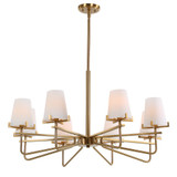 Uttermost Lassen 8 Light Brass Chandelier