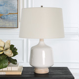 Uttermost Opal Gloss White Table Lamp