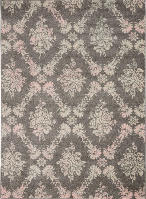 Nourison Tranquil TRA09 Gray/Pink