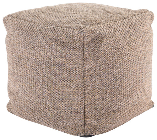 Jaipur Living Montauk-Mastic MOT03 Tan Indoor/Outdoor Pouf