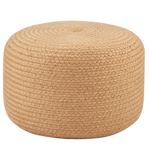 Vibe by Jaipur Living Saba Solar-Santa Rosa SAS01 Beige Indoor/Outdoor Pouf