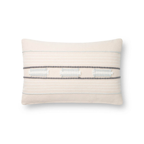 Magnolia Home P1140 Natural/Blue Pillow by Joanna Gaines