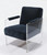 Pasargad Home Tribecca Collection Acrylic and Velvet Accent Chair, Navy