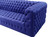 Pasargad Home Vicenza Collection Velvet Tufted Sofa, Blue