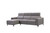 Pasargad Home Modern Bari Sectional Sofa With Left Chaise, Grey