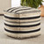 Jaipur Living Mandolin-Meknes MDL01 Black Indoor/Outdoor Pouf