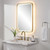 Uttermost Crofton Lighted Brass Vanity Mirror