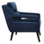 Uttermost O'Brien Blue Velvet Armchair