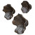 Uttermost Two Wood Wall Décor In Mocha, S/3