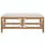 Uttermost Laguna White Fabric Rattan Bench