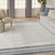 Astra Machine Washable ASW04 Ivory Blue Area Rugs