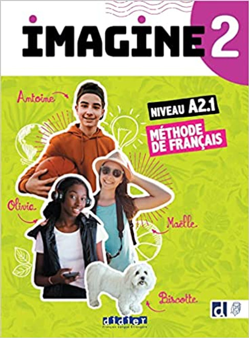 French textbook Imagine 2 - livre  Eleve + DVD-rom + didierfle.app A2.1