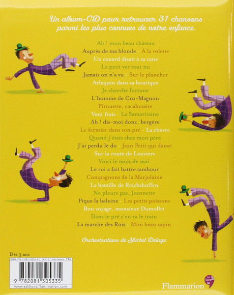 French children's book Chansons de France pour les petits - Vol 3 (With CD) - Backcover