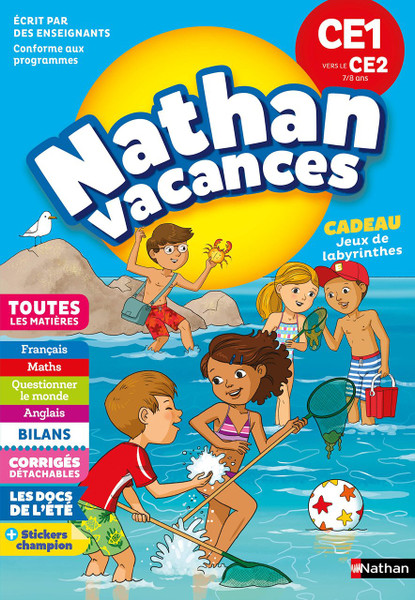 French textbook Cahier de Vacances CE1 Vers CE2 7/8 Ans