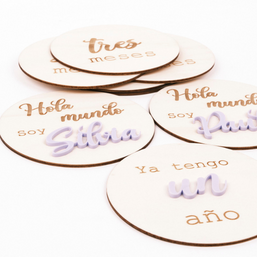 Discos cumplemes color Hermanit@s