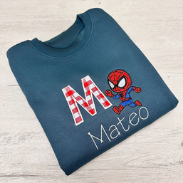 Sudadera Spiderman bordada con nombre – más colores