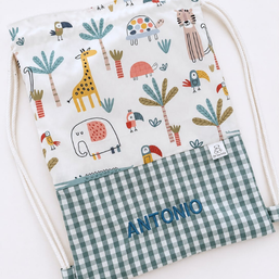 Talega o Bolsa Multiusos Personalizada - modelo Jungla verde