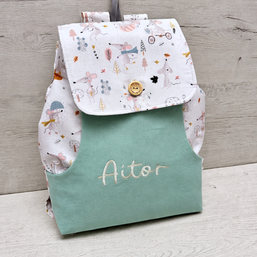 Mochila infantil personalizada con nombre – Ratoncitos (más colores)