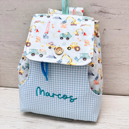 Mochila Infantil Personalizada - modelo Obras