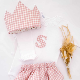 Conjunto Tres piezas Flor Granate