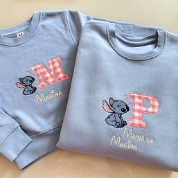 Sudadera Stich bordada con nombre – más colores