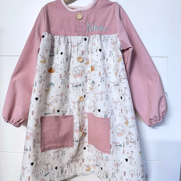 Bata Escolar Personalizada - modelo Ratucos - más colores