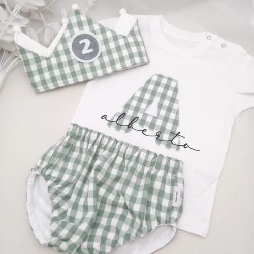 Conjunto verde empolvado