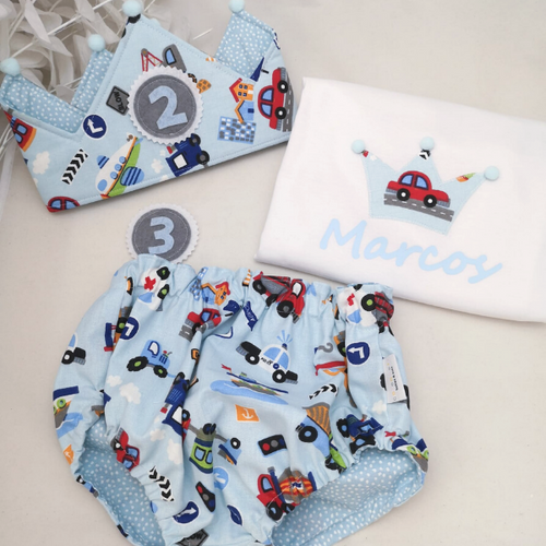 CONJUNTO CUMPLEAÑOS GRIS – Curi's Baby