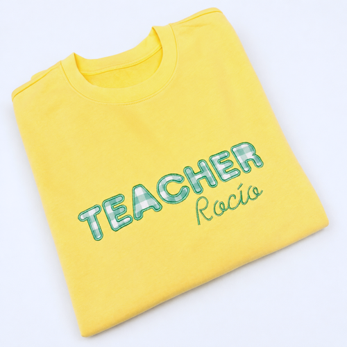 Sudadera bordada personalizada Teacher, Maestra o Maestro - más colores