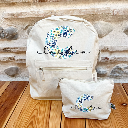Pack Mochila y Neceser natural personalizado