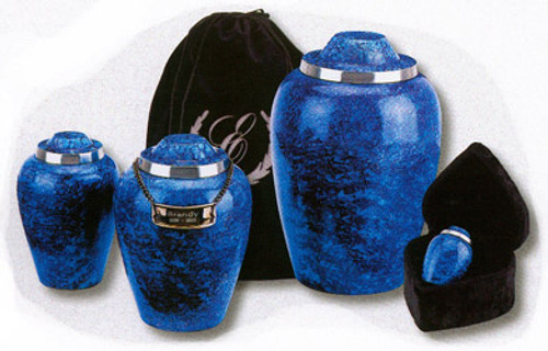 Alloy Cobalt Blue Urn