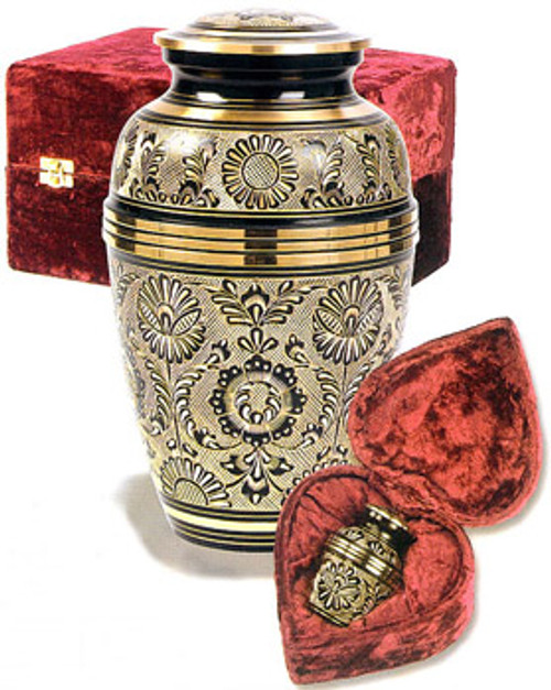 Brass Eternal Ring BlackGold Finish Urn