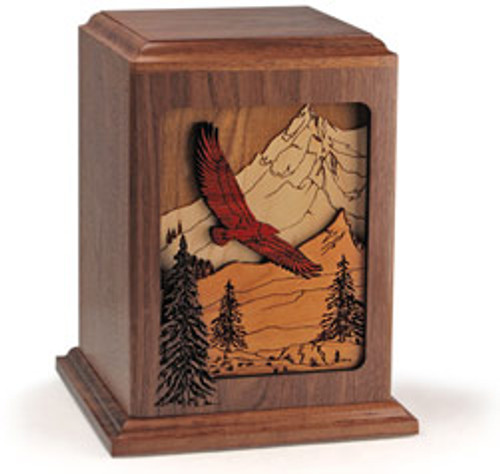 Dimensional Soaring Eagle Wood Urn