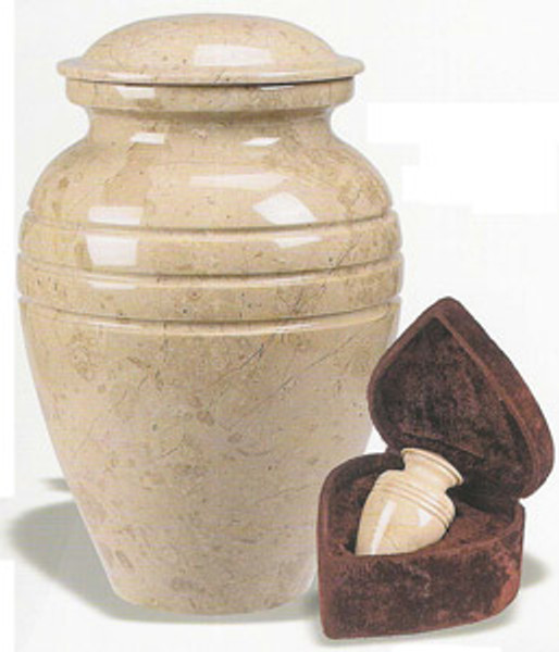 Marble Cream Grain Urn