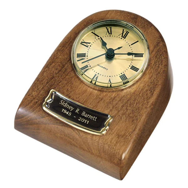 Hardwood Autumn Clock Tower Keepsake Urn