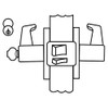 UT5255 ESE 626 RHR Corbin Russwin Unit Lock