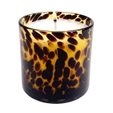 Tortoise glass candle, Fig & Aged Oak scent