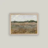 Framed canvas art, vintage