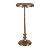 Iron scalloped drink table