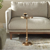 Iron scalloped drink table