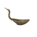 antique gold bird bowl