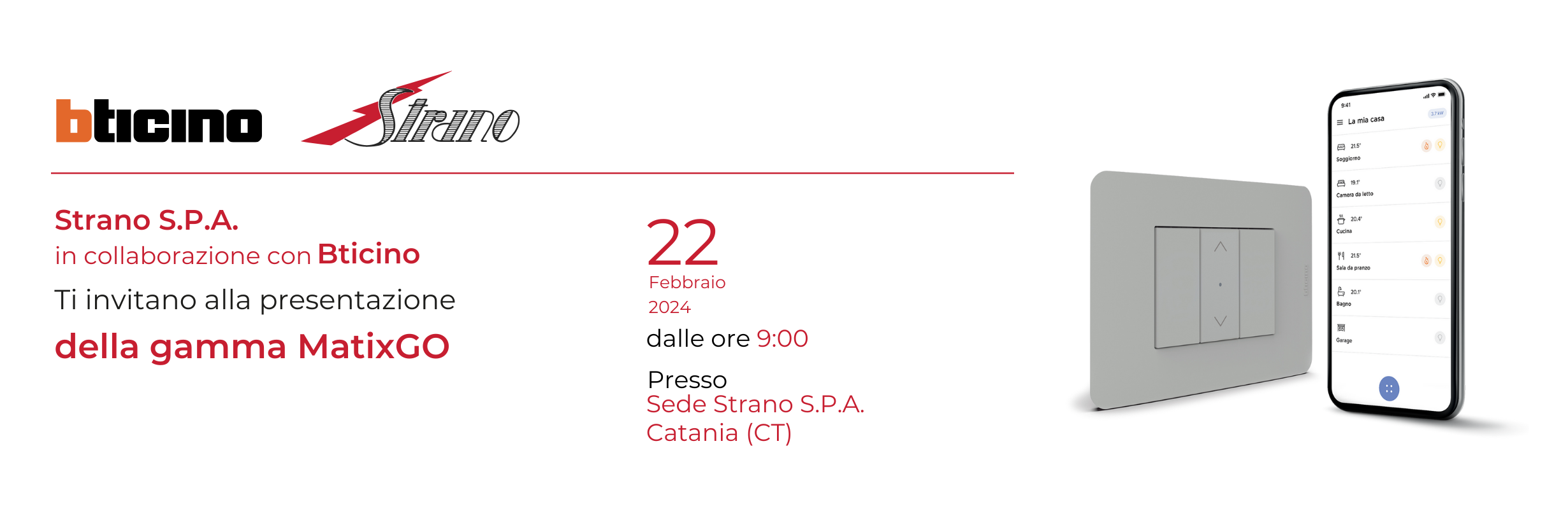 Presentazione gamma MatixGo di Bticino