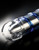 Icicles 20 - Hand Blown Glass Vibrator Waterproof - Clear w/Blue Swirls