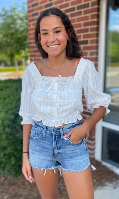 Emma Blouse, White Emma Blouse, White