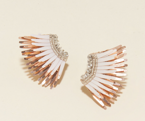 Mini Madeline Earrings - Ivory Rosegold 