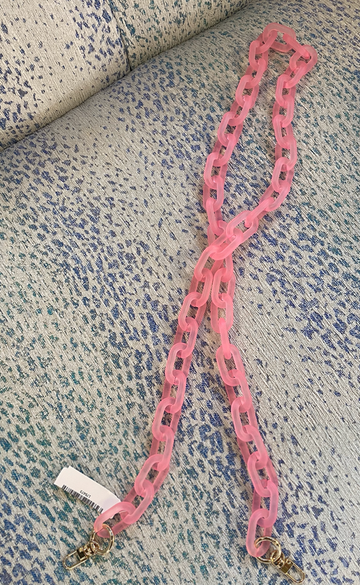 Acrylic Chain Strap - Bright Pink